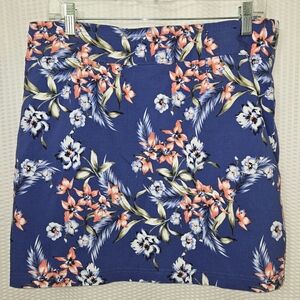Mario Serrani Blue Floral Mini Skort Lg